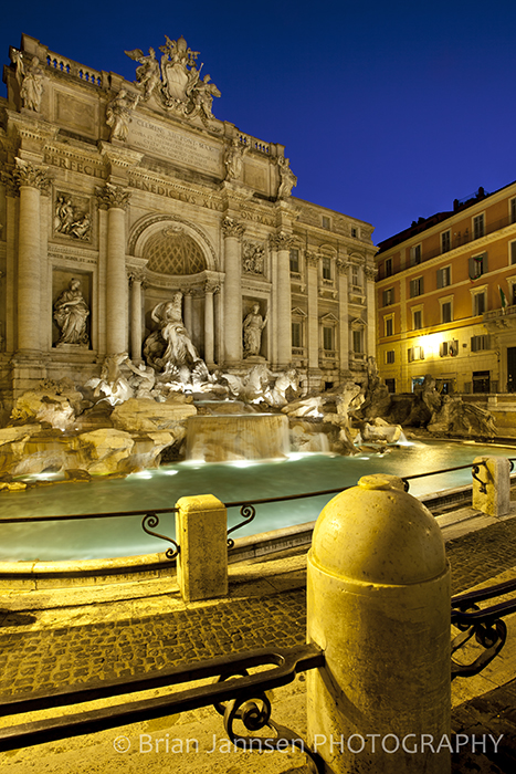 Trevi Fountain Rome Italy Twilight Dawn Trevi Fountain Rome Italy Twilight Dawn